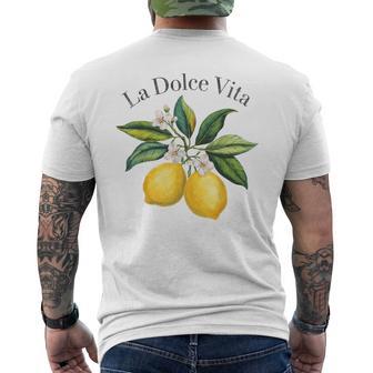 La Dolceita Lemon Italian Summer Limoncello Amalfi Coast T-Shirt mit Rückendruck - Geschenkecke