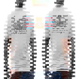 Labor And Delivery Unit Nursing L&D Bear Blanket Stripe Men's T-shirt Back Print - Seseable