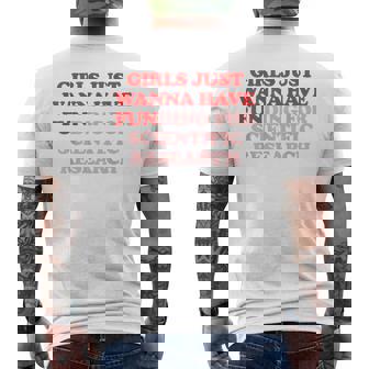 Las Chicas Solo Quieren Tener Financiación Para La Investigación Científica Divertida Camiseta Hombre Estampado Espalda - Regaloses