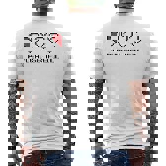 Life Meter Camisa De Corazones Deideojuegos De 8 Bits Pixel Camiseta Hombre Estampado Espalda - Regaloses