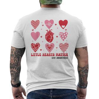 Little Hearts Matter Chd Awareness Heart Anatomy Valentine Men's T-shirt Back Print - Thegiftio UK