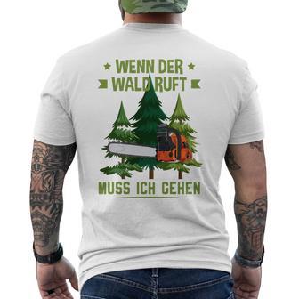 Long-Sleeved Lumberjack Wenn Der Wald Ruft Muss Ich Gehen T-Shirt mit Rückendruck - Geschenkecke