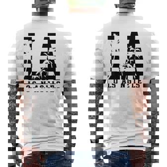 Los Angeles La California Souvenirs Co Gris Classique Homme S T-shirt imprimé au dos - Cadeauxyz