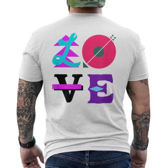 Love Colourful Typography For Creative Individuality Blue T-Shirt mit Rückendruck - Geschenkecke