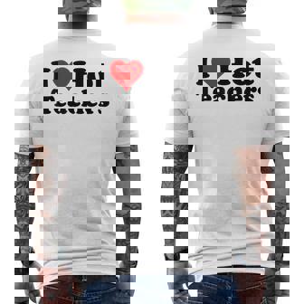 I LOVE HEART HOT TEACHERS Men's Back Print T-Shirt - Monsterry