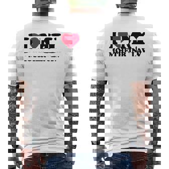 I Love Heart My Mother-In-Law Men's T-shirt Back Print | Seseable UK