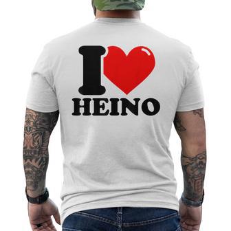 I Love Heino Gray T-Shirt mit Rückendruck - Geschenkecke