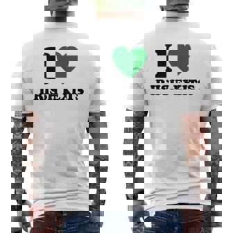 I Love Irish Exits St Patrick's Day Introvert Party Men's T-shirt Back Print - Thegiftio UK