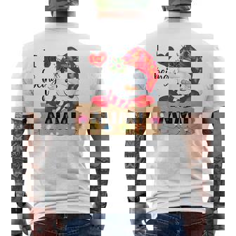 I Love Being A Mimi Snowman Lights Christmas Xmas Men's Back Print T-Shirt - Monsterry