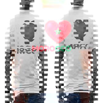 I Love Morocco Vintage Moroccan Morocco Family Travel Men's Back Print T-Shirt - Monsterry