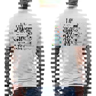 I Love Reading Snow Much Christmas For Book Lovers & Reader Men's Back Print T-Shirt - Monsterry