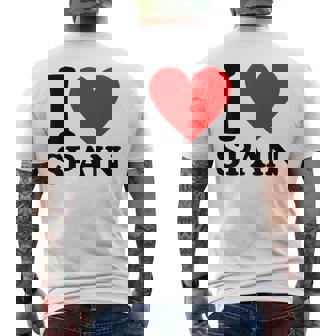 I Love Spain I Heart Spain Camiseta Hombre Estampado Espalda - Regaloses