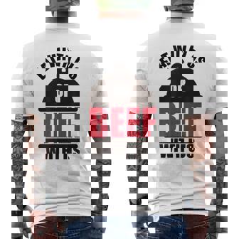 Mangez Avec Nous Ou Du Bœuf Avec Nous T-shirt imprimé au dos - Cadeauxyz