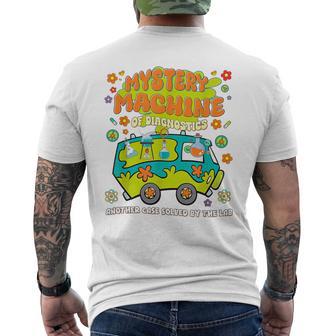 Med Lab Tech Lab Week 2025 Mystery Machine Of Diagnostics Men's T-shirt Back Print - Thegiftio UK
