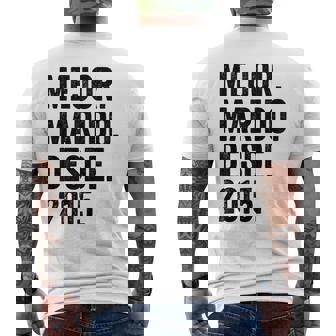 Mejor Marido Desde 2015 9 Aniversario De Boda 9 Años Camiseta Hombre Estampado Espalda - Regaloses