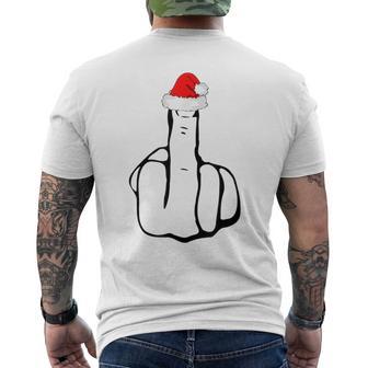 Middle Finger Jolly As Fuck Adult Joke Offensive Christmas T-Shirt mit Rückendruck - Geschenkecke