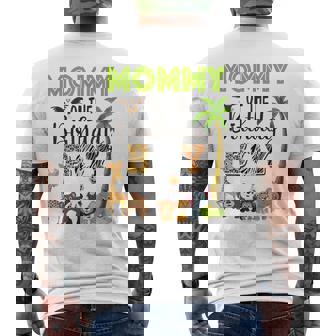 Mommy Of The Birthday Boy Wild Zoo Theme Safari Party Men's Back Print T-Shirt - Monsterry