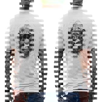 Mono Animal Zoológico Arte Mono Camiseta Hombre Estampado Espalda - Regaloses