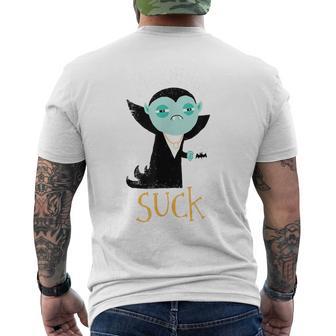 Mornings Suck Cute & Grumpy Morningampire Dm Gray T-Shirt mit Rückendruck - Geschenkecke