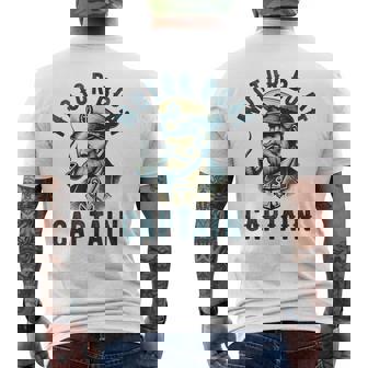 Motor Boat Captain For Boat Owner Captain Boating Men's T-shirt Back Print | Mazezy