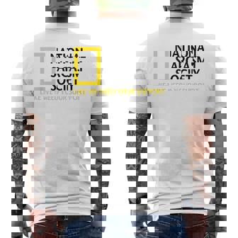 National Sarcasm Society Parody Ironic s Men's Back Print T-Shirt - Monsterry