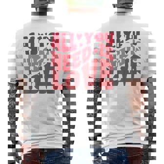 All You Need Is Love Retro Style Valentine's Day Men's Back Print T-Shirt - Monsterry