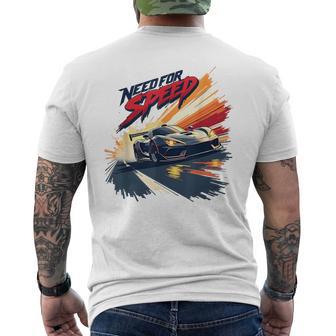 Need For Speed High-Octane Racing Graphic Gray T-Shirt mit Rückendruck - Geschenkecke