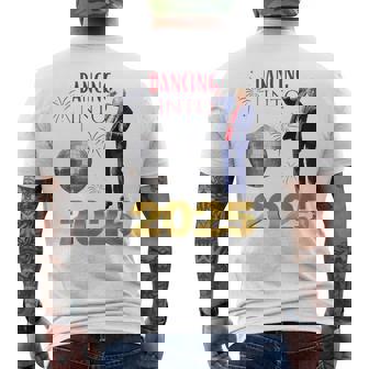 New Year Trump Dancing 2025 Maga Party Countdown Men's T-shirt Back Print - Seseable