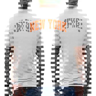 New York Throwback Print Classic Men's T-shirt Back Print - Thegiftio UK