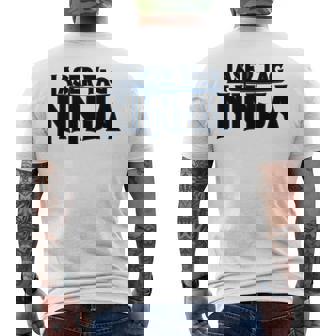 Ninja Graphic Lasertag Player Lasertag Phaser Lasergame Premium Men's Back Print T-Shirt - Monsterry