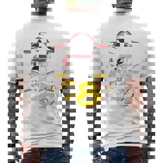 Niños Tengo 8 Cumpleaños Chicos Piratas 8º Cumpleaños Pirata Camiseta Hombre Estampado Espalda - Regaloses