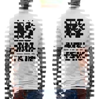 No Animal Testing Pata De Bienestar Animal Sin Mangas Camiseta Hombre Estampado Espalda - Regaloses