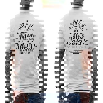 North Pole Milk & Cookie Co Christmas Holiday Men's Back Print T-Shirt - Monsterry