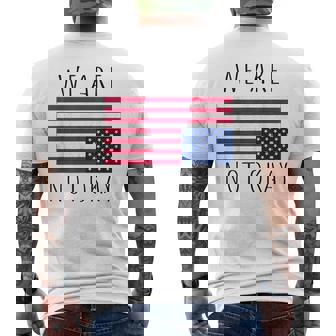 We Are Not Okay Vintage American Flag Usa Patriotic Slogan Men's T-shirt Back Print | Mazezy
