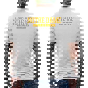Notre Dame High School Lacrosse Men's T-shirt Back Print | Mazezy