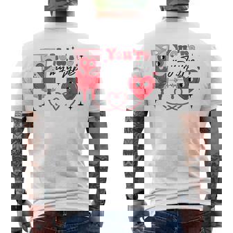 Nurse Valentine Tech Medical Pun Blood Bank You'Re My Type Men's Back Print T-Shirt - Monsterry