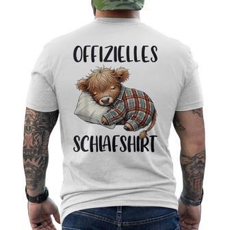 Official Highland Cow Highland Cow Sleep T-Shirt mit Rückendruck - Geschenkecke