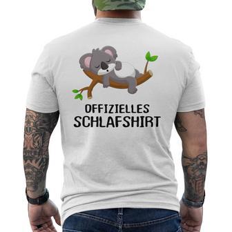 Official Sleep Pyjamas Nightdress Koala Gray T-Shirt mit Rückendruck - Geschenkecke