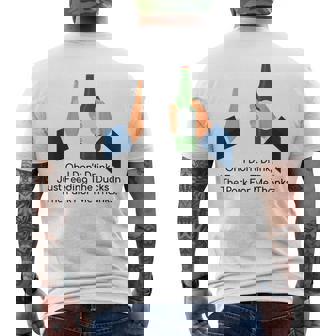 Oh I Don’t Drink Just Feeding The Ducks In The Park For Me Men's Back Print T-Shirt - Monsterry
