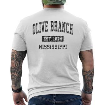 Olive Branch Mississippi MS Vintage Sports Desi Tank Top Men's Back Print T-Shirt - Monsterry