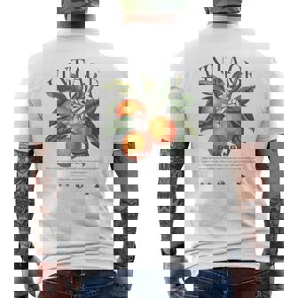 Orange Fruit Vintage Men's T-shirt Back Print - Thegiftio