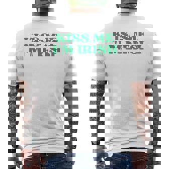 Original Kiss Me I'm Irish Quote Y2k Aesthetic 2000s Men's Back Print T-Shirt - Monsterry