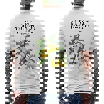 Palermo Limón Arte Sicilia Italiana Fruta Amante Italia Sicilia Camiseta Hombre Estampado Espalda - Regaloses