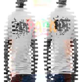 Papa Claus Christmas Xmas Reindeer Family Matching Pajamas Men's Back Print T-Shirt - Monsterry