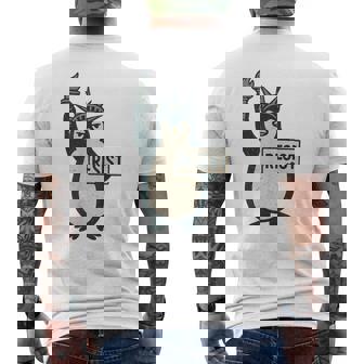 Penguin Resist Penguins Protest Graphic Vintage Men's T-shirt Back Print | Seseable CA