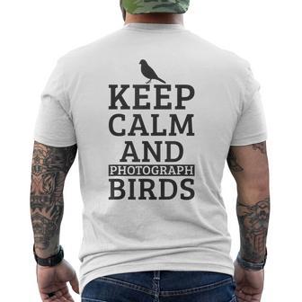 Photographe D'oiseaux Avec Inscription Keep Calm And Photograph T-shirt imprimé au dos - Cadeauxyz