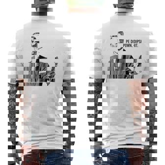 Pipe Down Dipshit Correction Guy Meme Men's T-shirt Back Print | Mazezy