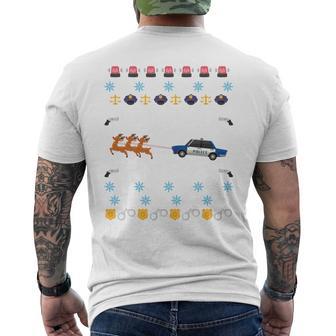 Police Navidad Ugly Christmas Sweater Police Christmas T-Shirt mit Rückendruck - Geschenkecke