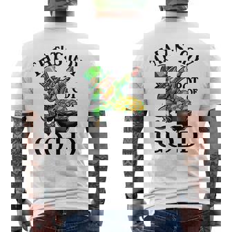 Pot O' Gold Dabbing Leprechaun Nacho Pot Of Gold Men's Back Print T-Shirt - Monsterry