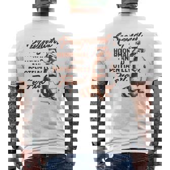 Pregnancy Announcement Pregnant Hormonal & Potentially Feral Men's Back Print T-Shirt - Monsterry